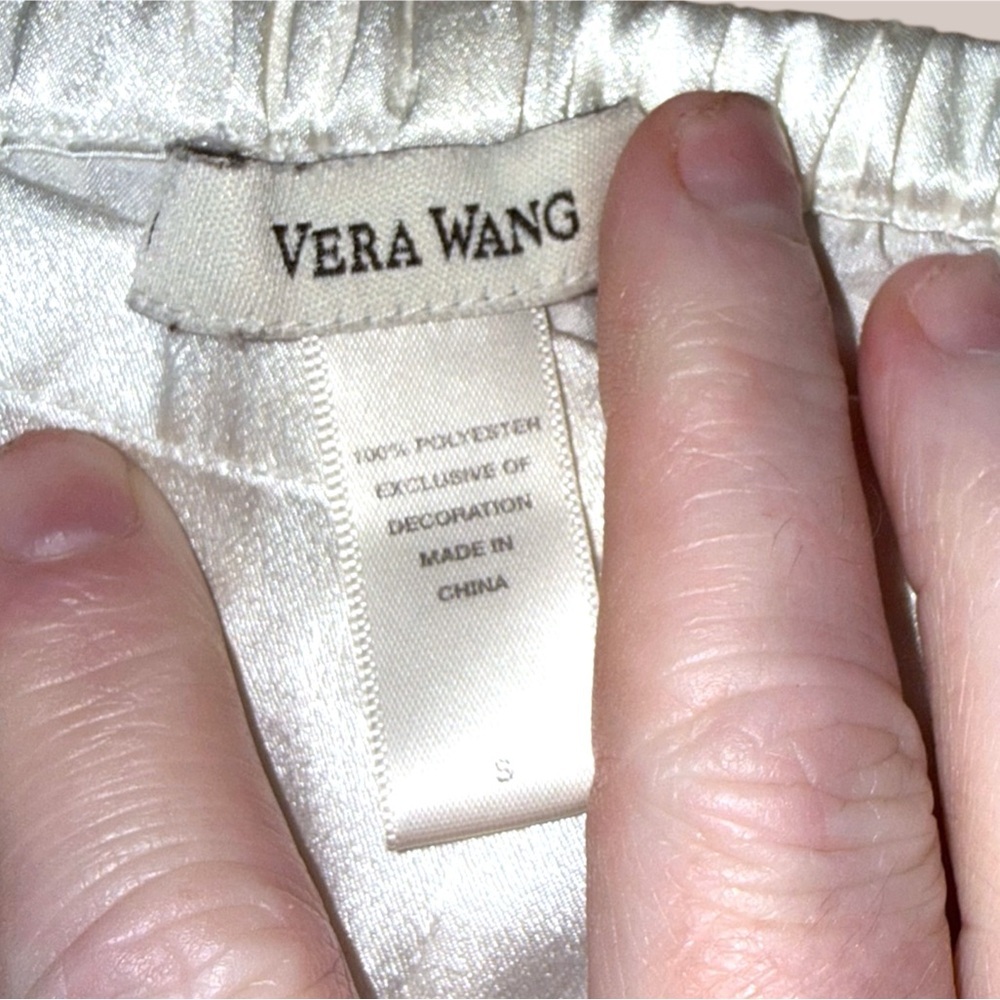 Vera Wang Crop Satin Sleep/Lounge Pants with Mesh Inset - Small - Picture 7 of 8
